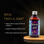 Trifla Ark for Cough & Allergy Relief | Ayurvedic Herbal Ark | 200 ml