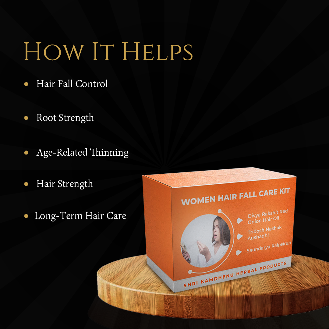 Hair Fall Kit Women Hair Loss/Fall Care Kit – Shree Kamdhenu Herbal Healthcare