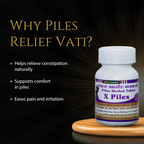 Piles Relief Vati for Constipation & Hemorrhoids | Ayurvedic Tablets | 60 Tablets