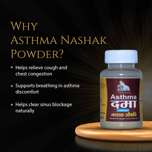 Asthma Nashak Powder for Cough, Asthma & Sinus | Ayurvedic Herbal Powder | 100 g