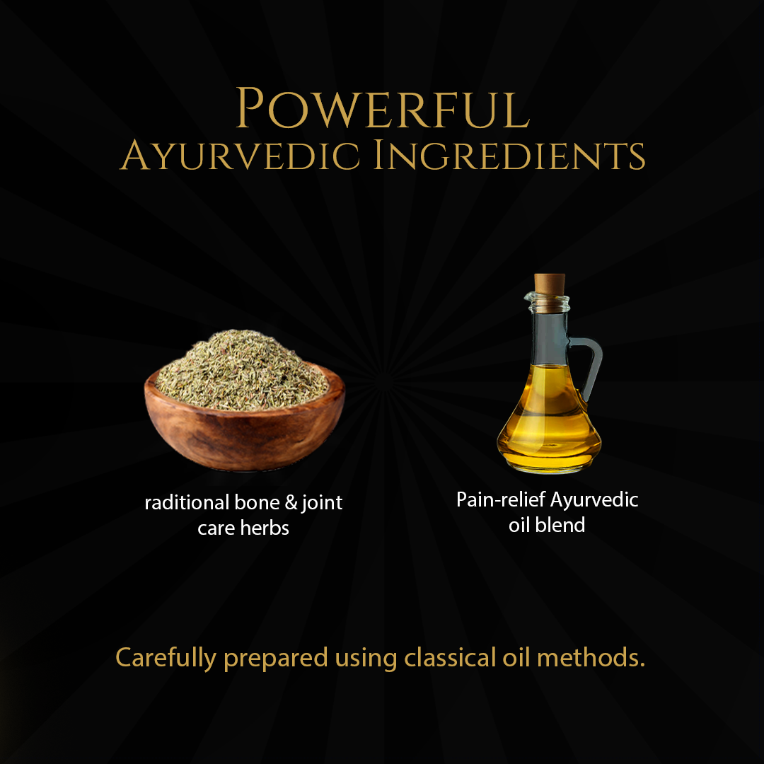 Bone Pain Relief Oil for Sciatica & Joint Strength | Ayurvedic Herbal Oil | 200 ml