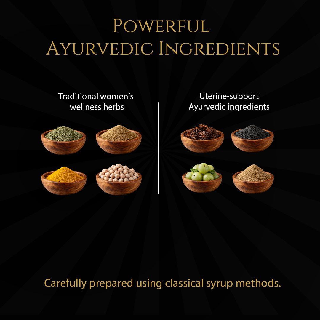 Saundarya Kalp Syrup for Menstrual & Uterine Health | Ayurvedic Herbal Syrup | 200 ml