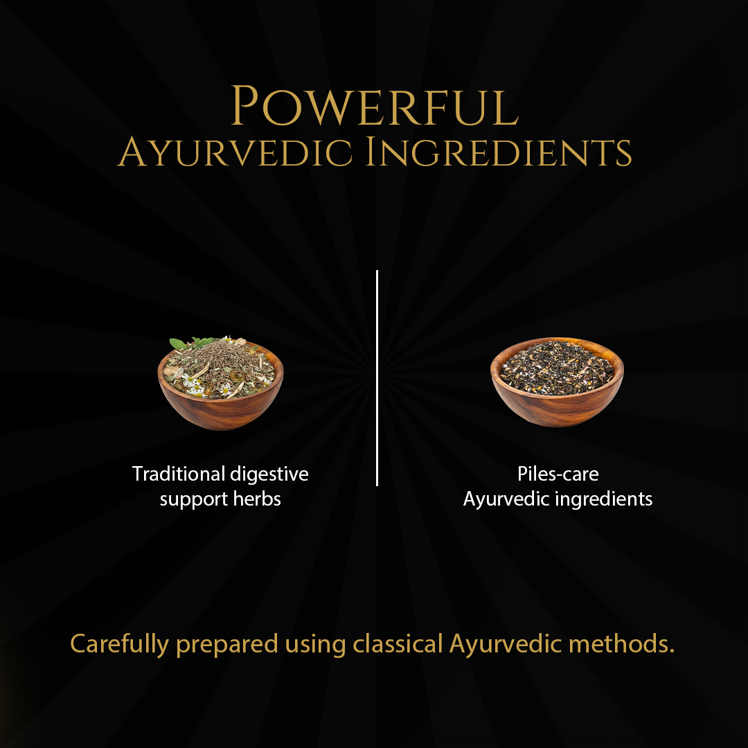 Piles Relief Vati for Constipation & Hemorrhoids | Ayurvedic Tablets | 60 Tablets