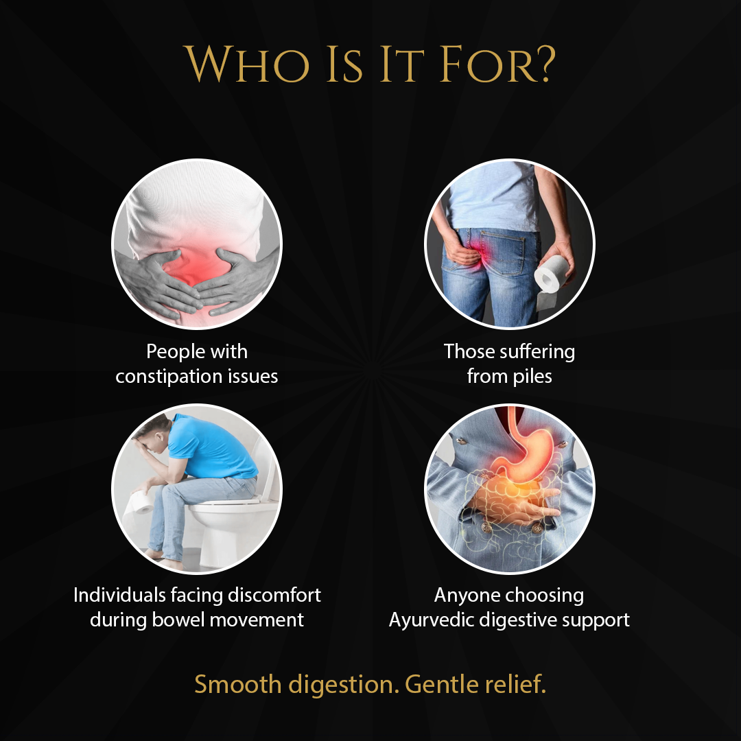 Piles Relief Vati for Constipation & Hemorrhoids | Ayurvedic Tablets | 60 Tablets