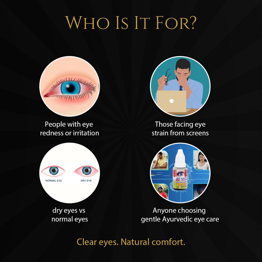 Eye Drops for Eye Redness & Irritation | Ayurvedic Herbal Drops | 10 ml